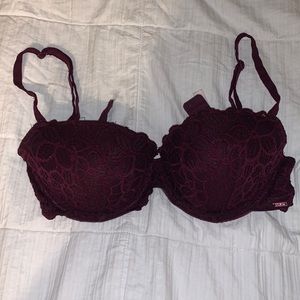 Victoria Secret Maroon Bra 34 D